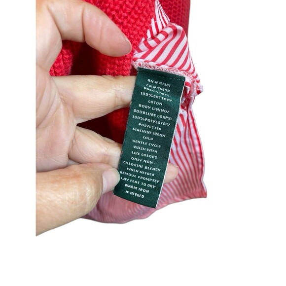 Lauren Ralph Lauren Womens Twofer Sweater‎ Large Striped Contrast Layered - Picture 6 of 10